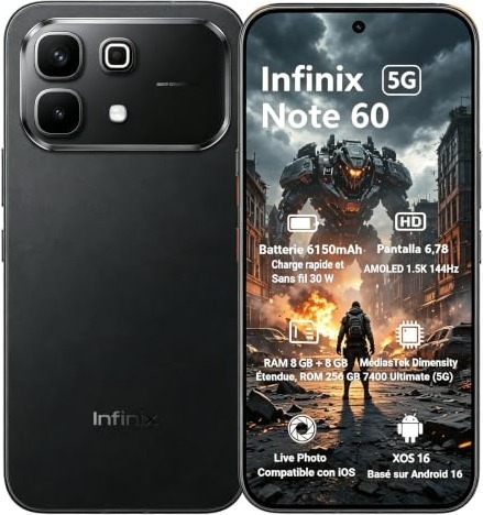 Infinix Note 60 visto en su ficha técnica