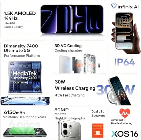 Infinix Note 60 visto en su ficha técnica · Imagen 2 de 9
