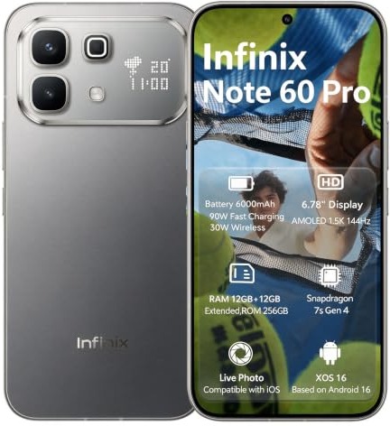 Infinix Note 60 Pro visto en su ficha técnica
